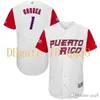 Maglia da baseball Proword Air01 Puerto Rico 9 Javier Baez 21 Roberto Clemente 1 Carlos Correa 2017 World Baseball Classic USA 45 Donald Trump Yadier Molina Maglia da baseball