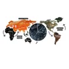 120cmパンチフリーDIYブラックアクリルワールドマップ大きな壁時計モダンデザインステッカーサイレントウォッチホームリビングルームキッチンの装飾