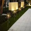 Utomhus 200/150 Solar LED Powered Grass Globe Dandelion Fireworks Lamp för Garden Lawn Landscape Christmas Holiday Light