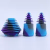 Smoking Colorful Silicone Swirl 3IN1 Cleaning Plug Dry Herb Tobacco Waterpipe Filter Glass Clean Caps Holder Bottle Bong Oil Rigs Straw Container factory outlet