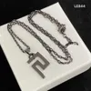 Fashion Designer Necklace v Letter Pendant Banshee Medusa Head 18K Gold Ploated Dames RY513