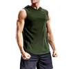 Herren Tank Tops Sommer Herren Weste Sport Fitness Mit Kapuze Ärmelloses Top Männer Kleidung Gym Für