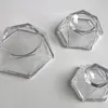 Pochettes à bijoux 10 pièces support de présentoir de sphère acrylique-base de boule de cristal clair pour le tennis de softball