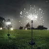 Utomhus 200/150 Solar LED Powered Grass Globe Dandelion Fireworks Lamp för Garden Lawn Landscape Christmas Holiday Light