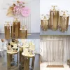 Grand Event Backdrops dessert Floral Display Wedding Decoration Metal Plint Table Bakgrund Arch Party Birthday Stage Cake Flowers Crafts Balloons Holder B1028