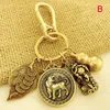 Keychains 1xMetal Gourd Keychain Overnight Fortune Pixiu Lucky Transfer Bag Money 2022 Year Tiger Pendant Chinese Feng Shui