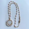 Продвижение натуральное пресноводное ожерелье Сан -Кросс Бенито Мать Жемчужное Ожерелье для женщин