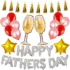 Joyeux fête des pères ballon ensemble lettre aluminium Film coloré Latex fête décoration gonflable Air RRA265