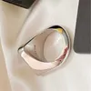 Lüks Moda Tasarımcısı Silver Ring Marka Mektupları Lady Kadın Erkekler için Halka P Klasik Üçgen Yüzükler Hediye Katılım Tasarımcısı