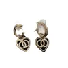 Retro Women Designers Stud Jewelry Love Shape Earring S925Silver Earrings Ear Stud Womens Designer Studs Metal Letter C 22102806