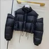 Jaqueta feminina de grife para baixo parkas quente grosso puffer jaquetas moda casual sobretudos inverno casaco curto tamanho S-L