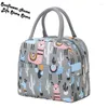 Sacs de rangement Sac à lunch isolé pour femmes Enfants Refroidisseur Thermique Boîte portable Pack de glace Fourre-tout alimentaire Pique-nique Travail