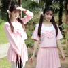 Ensembles de vêtements Rose Bleu JK Uniforme Top Jupe plissée Anime Sailor Costume Japonais Lycée Femmes Coréen Étudiant Fille Cosplay Costumes