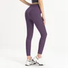 LL Women Yoga Leggins Pants Fitness Push Up Ćwiczenie z kieszonkową siłownią płynne brzoskwiniowe ciasne spodnie328f