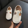 Sneakers Spring Baby Girls Boys Leather Shoes British Kids Casual Shoes For Student Children Soft Bottom Flats 221028