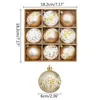 Decoração de festa 2022 Bola de Natal Ornamento de 9pcs/caixa pendurada bugbalhos para o natal de Natal Holiday Wedding Home Decor de presente