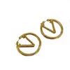 Lüks Saplama Küpe Kaplama Altın Tasarımcı Küpe Takı Kadınlar Orecchini Cjeweler Popüler Şükran Günü Alfabe Dainty Kalın 3851068