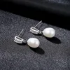 New high-end freshwater pearl s925 silver dangle earrings women jewelry micro set zircon exquisite earrings accessories anniversary gift