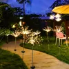 Lampe solaire d'extérieur à 200/150 LED, Globe d'herbe, pissenlit, feu d'artifice, pour jardin, pelouse, paysage, lumière de noël et de vacances