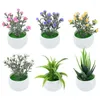 Fleurs décoratives Mini Plantes Artificielles D'aloès Bonsaï Simulation Vert Petit Pot D'arbre Faux Fleur Bureau Maison Balcon Table En Pot Ornements