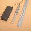 NY R1028 FLIPPER FOLD KNIVER D2 SATIN SPEAR POINT BLADE TC4 Titanlegering Handtaget utomhus EDC Pocket Mapp Knives