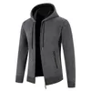 Herrtröjor Autumn Winter Hooded Zipper Cardigan Men Jackets rockar Fashion Striped Sticked Coat Mens Clothing G3