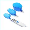 Weighing Scales 500G/0 1G Portable Led Electronic Scales Measuring Spoon Food Diet Postal Blue Kitchen Digital Scale Tool Creative G Dh8Kg