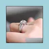 Cluster Rings Cluster Rings Sterling Sier 925 Wedding Jewelry Women Diamond Ring For Fina Gdtc Drop Delivery 2022 Dhzqb