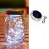 Strings 20/10 Solar Power LED Fairy String Light Mason Jar Lid Party Party Garden Outdoor Wedding Luminous Dekoracja