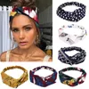 Yoga Hair Bands Dames Sporthoofdband Yoga Fashion Soft Headwrap Cross Print High Elastic Headbands Girls Sport Twisted geknoopte hoofddeksel L221027