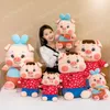 Chinesischen Stil Roten Mantel Schwein Plüsch Spielzeug Stofftier Puppe Geburtstag Geschenk Bett Große Schlaf Kissen Bett Dekoration Puppen