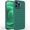 Andningsbara vävda mönster Telefonfodral för iPhone 14 Pro Max 13 12 11 XS XR Fashion Checkered Cooling Cover Anti Drop stockproof