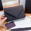 Designer de luxe femmes Saffiano Monochrome sac à bandoulière chaîne noir blanc bandoulière sac à main en cuir sacs de mode agréable