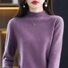 Grundl￤ggande tr￶jor Kvinna Designer Sweater Fall Winter Women ull L￥ng￤rmad solid Casual Knit Jumper Round Neck Pullover Size XL 2XL