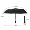 LED懐中電灯を備えた傘のテンタゴン自動雨と太陽のための3つの折りたたみUV