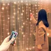 Strings Fairy LED String Lights Christmas Decoration Remote Control USB Wedding Garland Curtain Holiday For Bedroom Bulb Outdoor