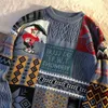Женские свитера 2022 Корейская мода Женский рождественский рождественский красный свитер Осень с длинными рукавами Пара зимняя куртка Японский винтаж