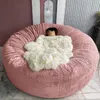 Chair Covers Drop Fluffy Faux BeanBag Lazy Sofa Bed Cover Confortevole Morbido Gigante Pouf Reclinabile 7FT Big Round Bean Bag