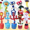 Brinquedo de cacto dançante kawaii falar gravação de som repetir música boneca de pelúcia eletrônica brinquedos pop engraçados para crianças bebês adultos crianças presente de natal