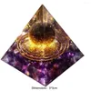 Decorative Figurines Natural Stone Orgonite Pyramid Crystals Energy Generator Healing Meditation Protection For Home Office Craft Decoration