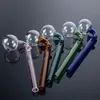 Tubi di vetro inebrianti Tubo di fumo all'ingrosso Mini Bruciatore a nafta Gorgogliatore Tubi di tabacco Cucchiaio Spesso Pyrex Dab Rigs