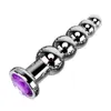 Itens de beleza ikoky metal contas anal massagem de próstata Plug de aço inoxidável ânus pesado com 5 bolas sexy brinquedos para homens e mulheres gays