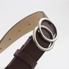 Belts Soft Faux Leather Double Ring Buckle Lady Belt Decorative Casual Tighten All-Match Lightweight Long For Women Solid Holes