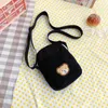 イブニングバッグ女性のための日本の素敵な小さなクロスボディをかわいい女の子ベアパターンショルダーバッグ女性学生ポケットミニ電話財布