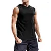 Herren Tank Tops Sommer Herren Weste Sport Fitness Mit Kapuze Ärmelloses Top Männer Kleidung Gym Für