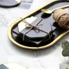 Table Mats Ceramic Europe Style Black Gold Wooden Base Square Non-slip Drink Coasters Insulation Mat&pad Retro Cups Round Pads