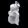 Gift Wrap Flannel White Jewelry Box Luxury Angel Rings Necklace Display Container Case Packaging