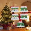 Christmas Decorations 1pcs Creative Resin Decoration 2022 Snowman Heads Xmas Tree Hanging Pendants For Home Party Year