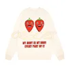 Męskie modne bluzy projektant Strawberry Printing bluzy unisex okrągłe szyję z kapturem azjatyckie rozmiar xs-l