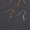 Hoop Earrings 100Pcs Silver Gold Earring Hooks Ear Wires Hypo-allergeni DIY Jewelry Findings E56A